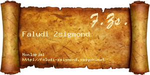 Faludi Zsigmond névjegykártya